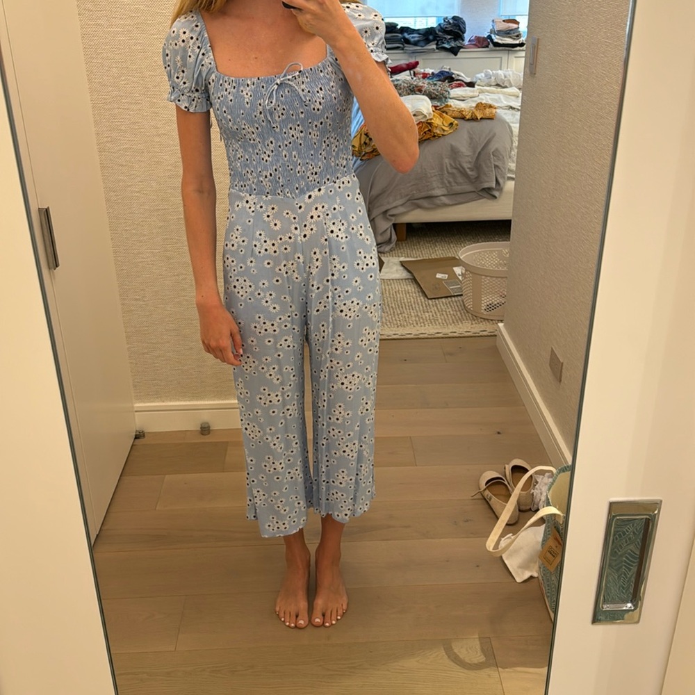 Faithfull the Brand daisy light blue jumpsuit